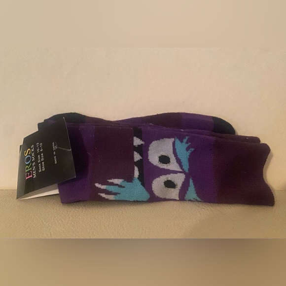 Nwt blue and purple monster Eros socks size 6-12 - Picture 1 of 3